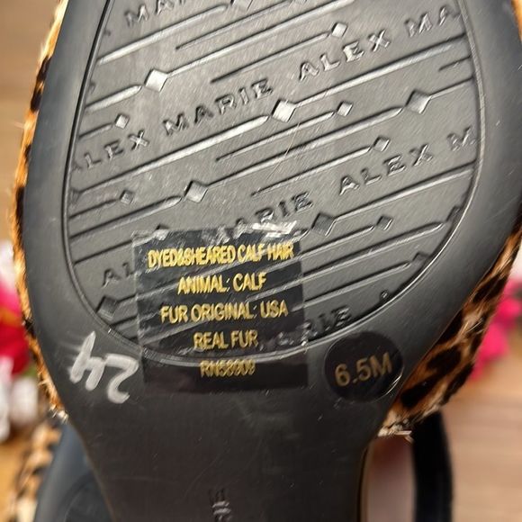 Alex Marie Carena Leopard Haircalf Ballet Flats Size 6.5 - Picture 9 of 11